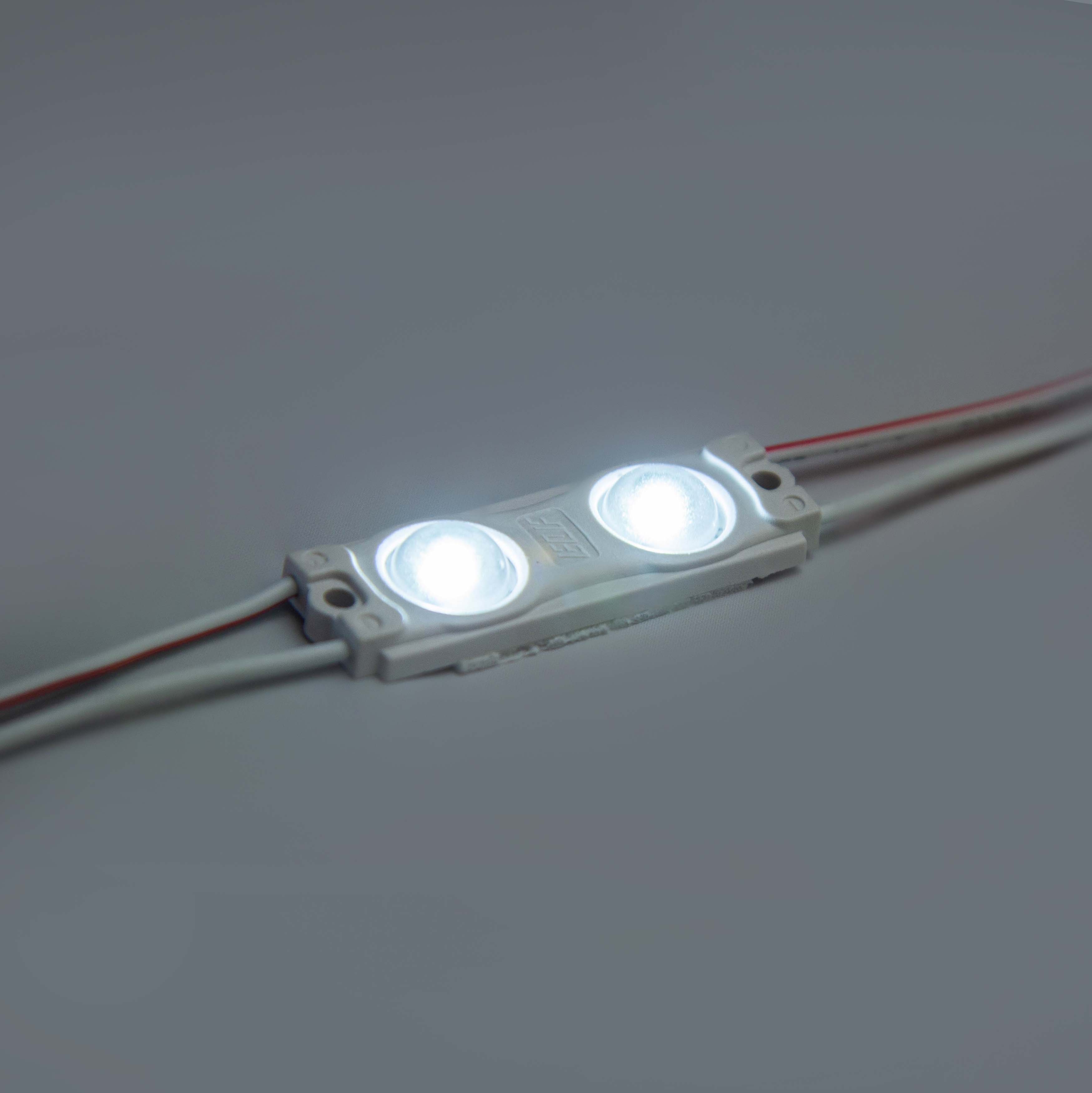Модуль светодиодный ELF 2SMD диод 2835, с линзой, 160гр.,12В, IP 65 ...