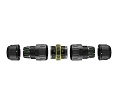 Муфта соединительная для 2-х кабелей 3pin/3pin, Р20, пружинные зажимы, IP68
