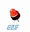 Диод легкомонтируемый ELF, 12В, красный